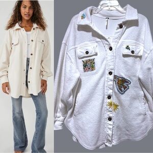 Free People White Customized Ruby Jacket